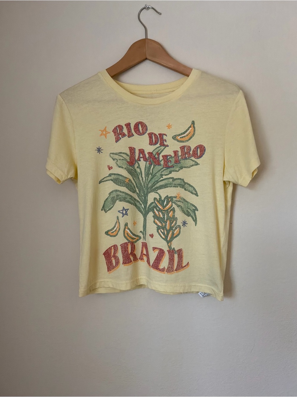 Goodie Two Sleeves Rio de Janeiro Brazil Graphic Tee - Yellow